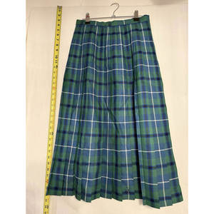 กระโปรงผ้าขนสัตว์ลายสก็อตสีเขียวและสีน้ำเงินสำหรับผู้หญิงชาวสก็อต กระโปรงไฮแลนด์แบบดั้งเดิมลายดักลาสโบราณ ปี 2026 - Product Image 1