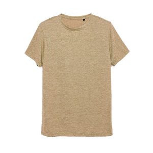 Camiseta de Hombre Slim Fit de Alta Calidad al por Mayor, de Poliéster y Algodón, Antiarrugas, Cuello Redondo, Costuras en Contraste, Talla Grande - Product Image 1