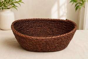 ตะกร้าเก็บของสานมือจากเส้นใยธรรมชาติ ของตกแต่งบ้านสไตล์เรียบง่าย SEO Title - Product Image 5