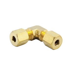 ข้อต่อท่อทองเหลืองแบบขึ้นรูป AOL 2-4-4 ขนาด 1/4"OD X 1/4"Male NPT สำหรับงานอุตสาหกรรมแรงดันสูง ข้อต่อแบบข้อศอก 90 องศา - Product Image 2