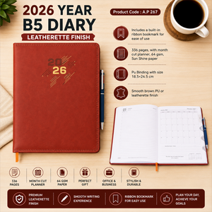 A5 Flexible <b>Notebook</b> Soft Bound Journal PU Cover Side <b>Line</b> Design 192 Pages 80 Gsm Shaded Paper for Office College Travel - Product Image 6