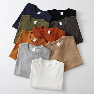 เสื้อยืดโอเวอร์ไซส์ผ้าคอตตอนหนา 230 กรัม พิมพ์โลโก้ตามสั่ง ขายส่ง เสื้อยืดผู้ชายทรงวินเทจแบบไหล่ตก - Product Image 2