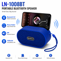 Haut-parleur sans fil longue portée LN-1008BT 6W avec basses puissantes, son oblong, batterie améliorée 1500 mAh, prise en charge USB et carte TF, usine OEM