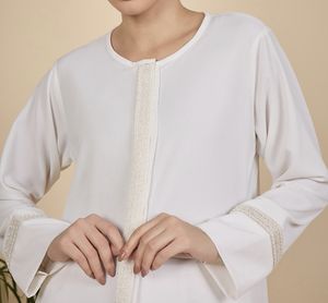 Best2026 Dubai, Hermosa Ropa Islámica Tradicional Blanca para Mujer, Abaya de Arabia Saudita, Abaya de Dubái, Ropa Musulmana, Prendas del Golfo - Product Image 2