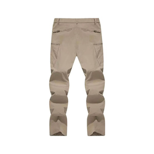 <b>Men's</b> Quick Dry Hiking Pants Khaki Color Zip Fly Water Resistant Regular Fit Outdoor Pants with Pockets All Seasons Wear - Product Image 3
