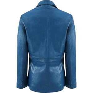 Abrigo Largo de Cuero Genuino de Lujo para Mujer, Elegante, Sofisticado, Chaqueta de Invierno a la Moda, Estilo Personalizado - Product Image 3
