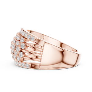 Fleet Jewels 14K Real Gold Anillo de compromiso para mujer Moissanite Diamond Diseño de lujo - Product Image 6