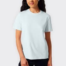T-shirt décontracté en coton respirant, léger, à séchage rapide, tricoté, uni, avec logo décoratif, mode estivale, coupe classique - Product Image 3