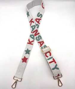 Correa de bolso con cuentas de Kansas City, accesorio para el día del partido KC Current KC Baby, correa ajustable hecha a mano para bolso de estadio, correa para cámara - Product Image 3
