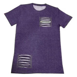 เสื้อยืดสีเทาฟอกซีดสไตล์วินเทจ แต่งขาดๆ แนวสตรีทแวร์ สกรีนโลโก้ได้ ใส่ได้ทั้งชายหญิง คุณภาพพรีเมียม - Product Image 6