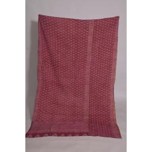 Floral Kantha <b>Quilt</b> Boho Cotton <b>Throw</b> Handmade Vintage Indian Reversible Blanket Bedspread Bedroom Decor - Product Image 2