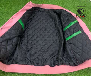 แจ็กเก็ตขนสัตว์แบบปักลายเสื้อแจ็กเก็ตทีมตัวแทนออกแบบได้ตามต้องการ - Product Image 4