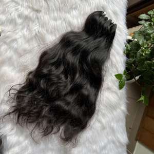 Paquetes de cabello ondulado natural de súper bajo precio 100% extensiones de cabello ondulado natural remy virgen de un solo donante con precio al por mayor - Product Image 4