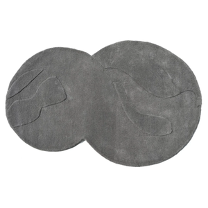 Tapis fait main gris infini, tapis moderne abstrait avec surface texturée pour salon, chambre, salle à manger, bureau - Product Image 1