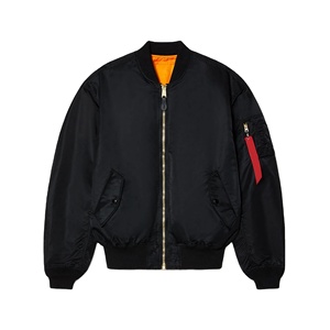Chaqueta Bomber de Satén 100% Nailon de Diseño Personalizado para Hombre, de Alta Calidad, Estilo Casual de Invierno, con Bolsillos, Servicio OEM - Product Image 1