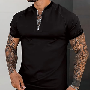 T-shirt en coton uni pour homme, col rond, personnalisable, léger, doux, décontracté, OEM ODM, vente en gros - Product Image 3