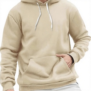 เสื้อสเวตเชิ้ตมีฮู้ดผู้ชาย ทรงปกติ ผ้าฝ้ายเฟรนช์เทอร์รี่ สีพื้น แขนยาว สวมใส่สบายๆ สำหรับฤดูใบไม้ร่วง รุ่นปี 2027 - Product Image 2