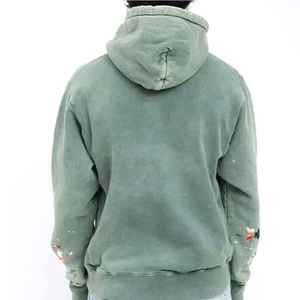เสื้อฮู้ดดี้ทรงปกติ HAMIO SPORTS รุ่น Distressed สำหรับผู้ชาย ฤดูหนาว ระบายอากาศได้ดี ผ้าฟลีซบุผ้าฝ้าย 100% คุณภาพสูง 220 กรัม เป็นมิตรกับสิ่งแวดล้อม แห้งเร็ว - Product Image 2