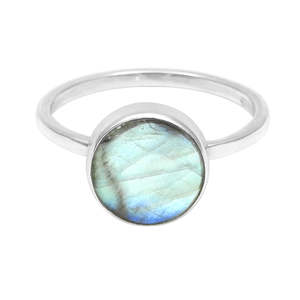 Premium Quality 925 Sterling Silver <b>Ring</b> Comes With Bezel Setting Round Cut <b>Labradorite</b> Gemstone Handmade Bohemian Jewelry - Product Image 1