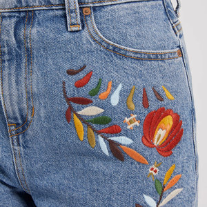 Heavy Work Casual Denim Shorts Mid Waist Breathable Womens Summer Regular High Quality Customized Colors - Product Image 5