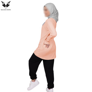 Camiseta Larga Holgada Informal para Mujer, Estilo Musulmán, de Algodón Suave y Transpirable para Uso Diario - Product Image 3