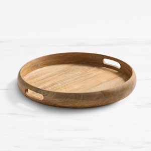 Bandeja de Servir Hecha a Mano de Madera de Mango - Acabado Natural al por Mayor |   Aqdus Saleem - Product Image 1