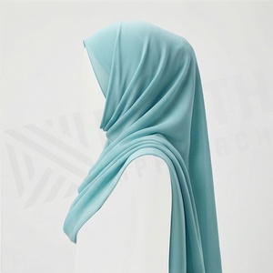 Hiyab de Chifón de Color Sólido para Mujer, Transpirable, para Uso Diario, Pañuelo Étnico - Product Image 3