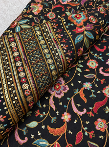 SQ embroidery fabric sequin fabric embroidery abaya fabric embroidered kaftan fabric beaded fabric garment manufacturing factory - Product Image 3
