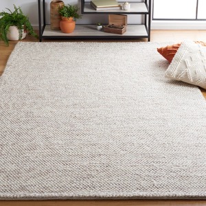 Tapis artisanal en laine et acrylique, couleur unie, rectangulaire, à poils ras, avec envers antidérapant en caoutchouc, style scandinave, pour salon - Product Image 3