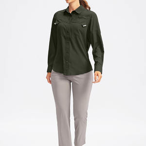 Chemise de pêche pour femme, manches longues, nouvelle fabrication OEM/ODM, tissu respirant, protection solaire, décontractée, boutonnée. - Product Image 5