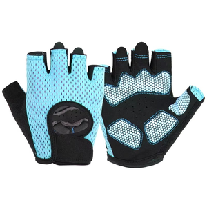 Gants de sport en cuir respirant pour la musculation et l'entraînement, demi-doigts, avec fermeture à boucle, unisexe - Product Image 3
