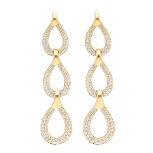 Premium Classic Trendy Statement Colorful <b>Diamond</b> Jewelry Water Tear Drop Glitter Leather <b>Dangle</b> <b>Earrings</b> for Women - Product Image 1