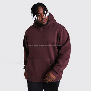 เสื้อฮู้ดดี้ผ้าฟลีซโอเวอร์ไซส์สำหรับผู้ชาย ปักโลโก้ตามสั่ง สีพื้น สำหรับฤดูหนาว ระบายอากาศได้ดี ไซส์ใหญ่พิเศษ ไม่มีเชือกผูก - Product Image 4