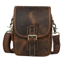 Sac bandoulière de luxe Horsekraft 2025 en cuir véritable vintage pour jeunes, sac messager d'affaires avec chaînes d'épaule