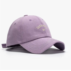 Casquettes de baseball bicolores Hiblan à 5 panneaux avec logo personnalisé OEM ODM, broderie 3D, structure rigide, 100 % coton, boucle métallique, chapeaux de sport à pois - Product Image 5