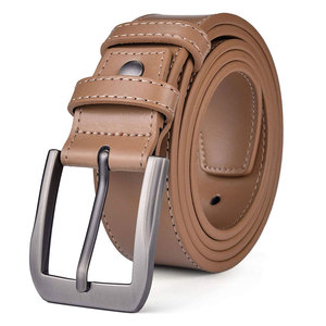 Cinturón de Cuero Vacuno Premium para Hombre, Cinturón Clásico Marrón para Vestir con Hebilla de Acero, Ligero para Uso Formal e Informal - Product Image 6