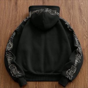Vente en gros de sweats à capuche zippés surdimensionnés pour hommes, personnalisés, en molleton de coton épais, écologiques, style vintage délavé à l'acide, brodés, style streetwear - Product Image 2