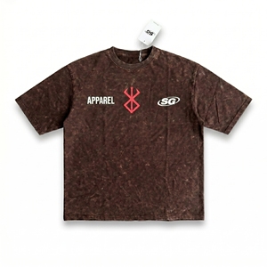 SG Men's <b>Brown</b> <b>Tie</b>-Dye T-Shirt Short Sleeve O-Neck Casual Printed Apparel Design Regular Fit Cotton Jersey - Product Image 1