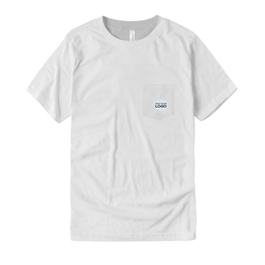 Custom OEM Men Jersey Front Pocket T-<b>Shirt</b> <b>100</b>% Cotton Plain Blank Private Label Custom Logo Pocket Apparel - Product Image 5