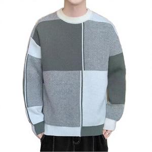 เสื้อสเวตเตอร์ไหมพรมสีดำล้วนสำหรับผู้ชาย AL SWANS INTERNATIONAL ทรงปกติ แขนยาว ผ้าฝ้าย 160 กรัม เหมาะสำหรับฤดูใบไม้ร่วง - Product Image 5