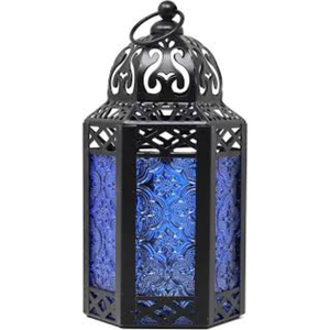 Wholesale Purple Glass Metal Moroccan Decorative <b>Candle</b> <b>Lantern</b> For Indoor Outdoor Home Patio Wedding Party Decoration On Sale - Product Image 2