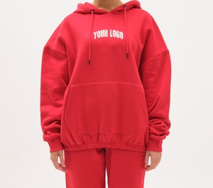 Conjunto deportivo de lana para mujer al por mayor, conjunto de invierno de algodón para marcas boutique, logotipo personalizado, precio de fábrica - Product Image 2