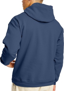 <b>Men's</b> Pullover Hooded <b>Fleece</b> Hoodies Breathable Quick Dry Polyester/Cotton Solid Color Casual Winter Customized Printing - Product Image 3