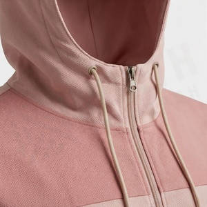 Unisex Pink <b>Tracksuit</b> Hooded Full Sleeve Solid Color Casual Sportswear With Side Pockets Zipper Fly Autumn Wear - Product Image 4
