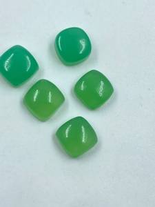 Pierre précieuse Chryoprase naturelle en forme de coussin, 5 pièces, 6,18 carats, 6x6MM, pour la fabrication de bijoux - Product Image 3