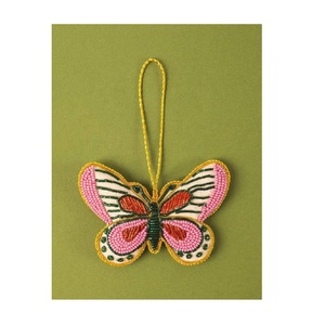 Porte-clés décoratif en perles de verre faites à la main avec broderie - Cadeau pour elle, occasions spéciales, mariage, anniversaire - Product Image 3