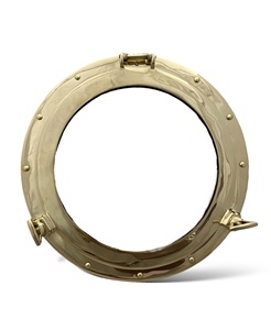 15" Premium Handmade Brass Coastal Porthole <b>Mirror</b> with 4mm Thickness Electricity-Free Vintage Maritime Wall Decoration - Product Image 2
