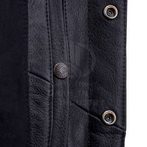 Gilet en cuir véritable pour homme, durable, respirant, service OEM, sans manches, multi-poches, vêtements de travail d'extérieur - Product Image 6