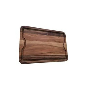 Tabla de cortar de madera rectangular antideslizante, paquete individual, patrón de grano natural, para preparación de alimentos - Product Image 3