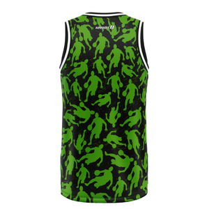 Maillot de basketball unisexe personnalisable imprimé sans manches à col ras du cou, respirant, sans coutures, anti-transpiration, séchage rapide, extensible dans quatre directions - Product Image 2